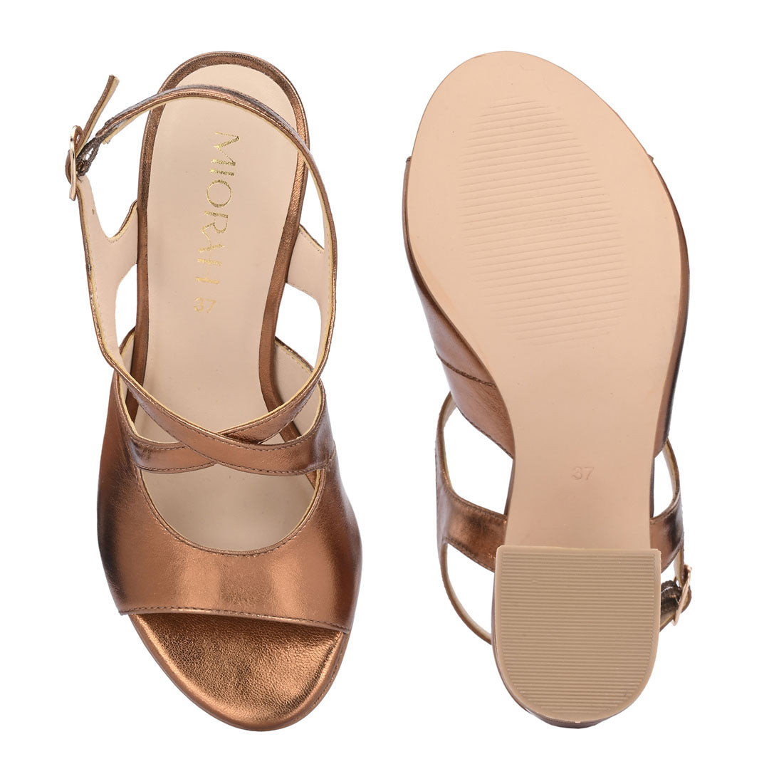 Eclat Metallic Leather Party Heels
