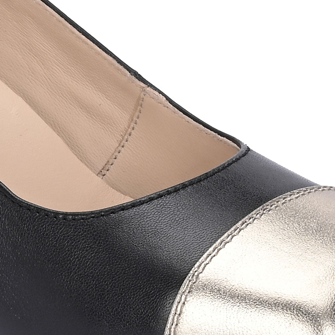 Radiant Leather Block Heels