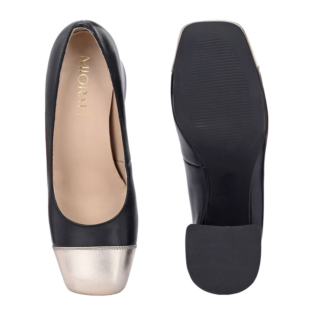 Radiant Leather Block Heels