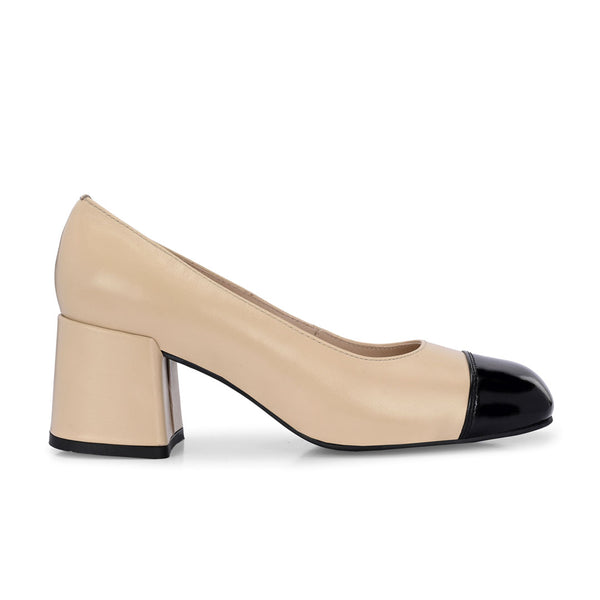 Radiant Leather Block Heels
