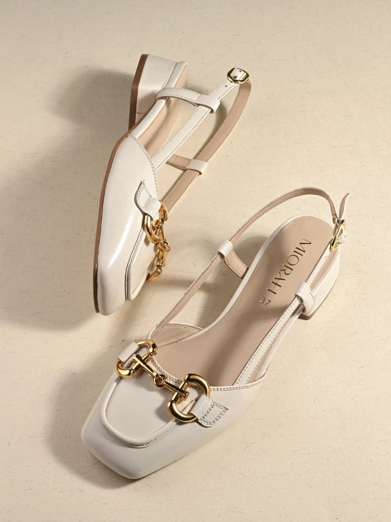 Majestic Leather Block Heels