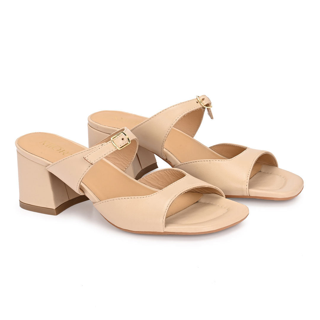 Roxy Leather Block Heels