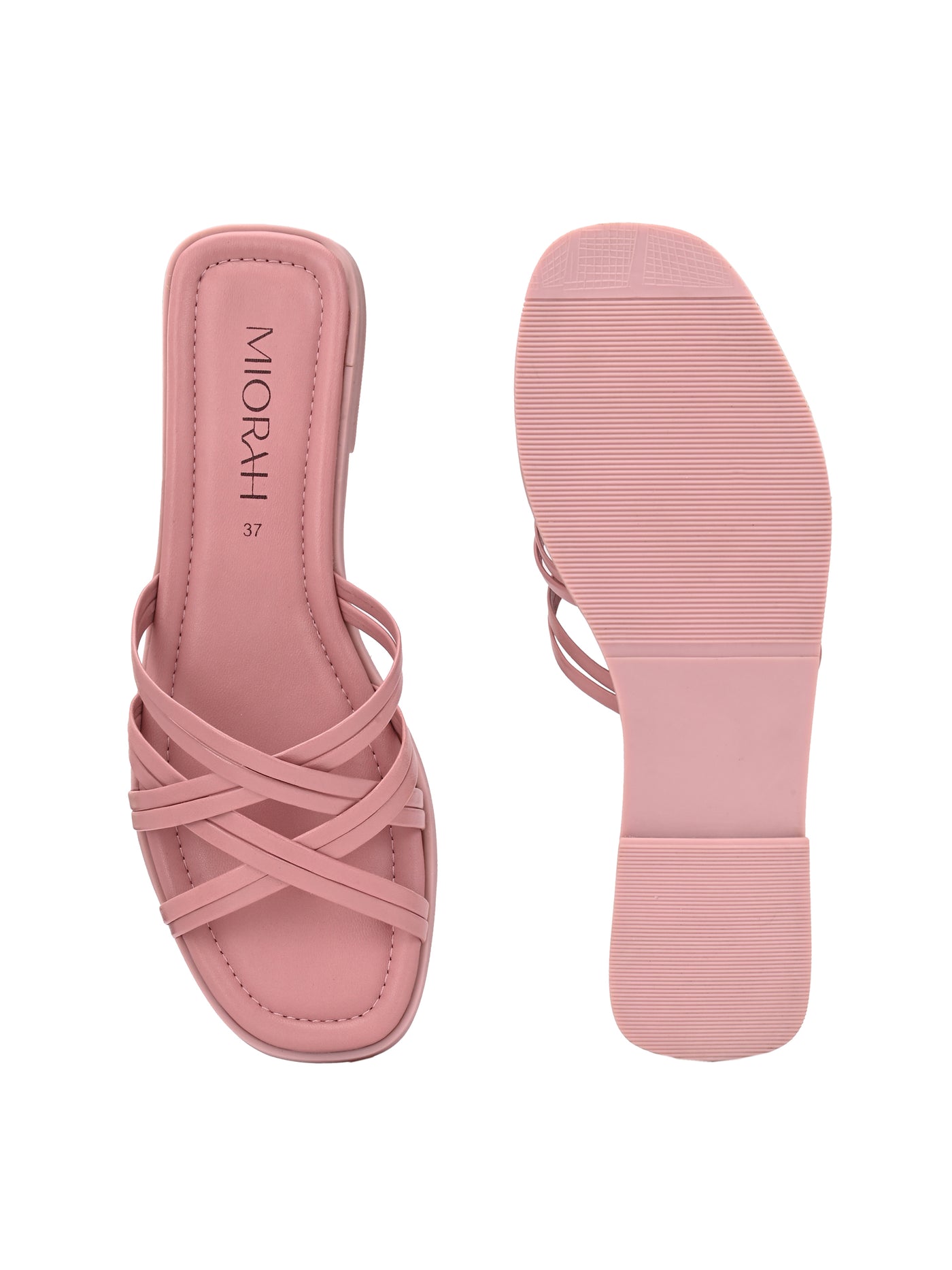 Zoe Leather Strappy Flats