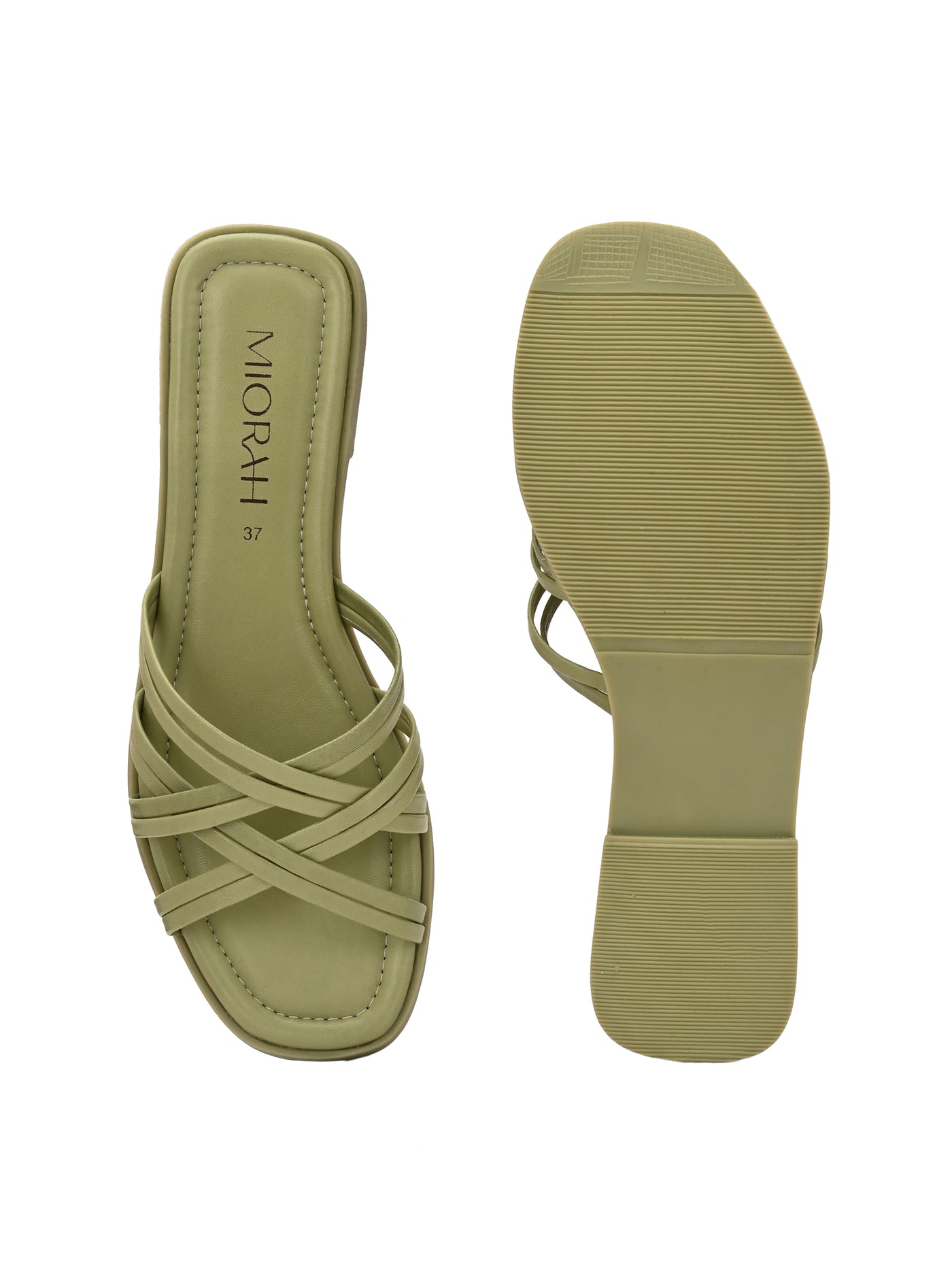 Zoe Leather Strappy Flats