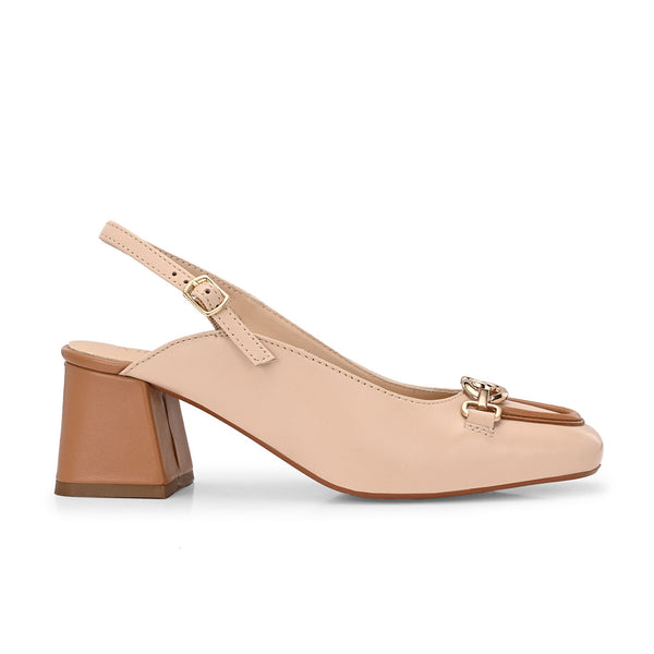 Elle Leather Block Heels
