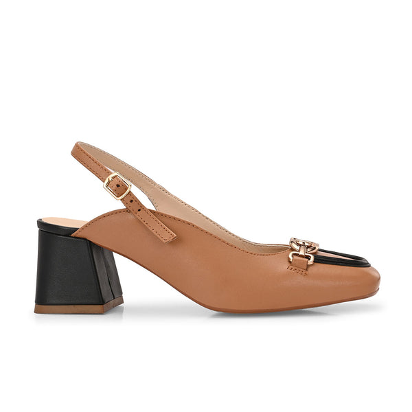 Elle Leather Block Heels