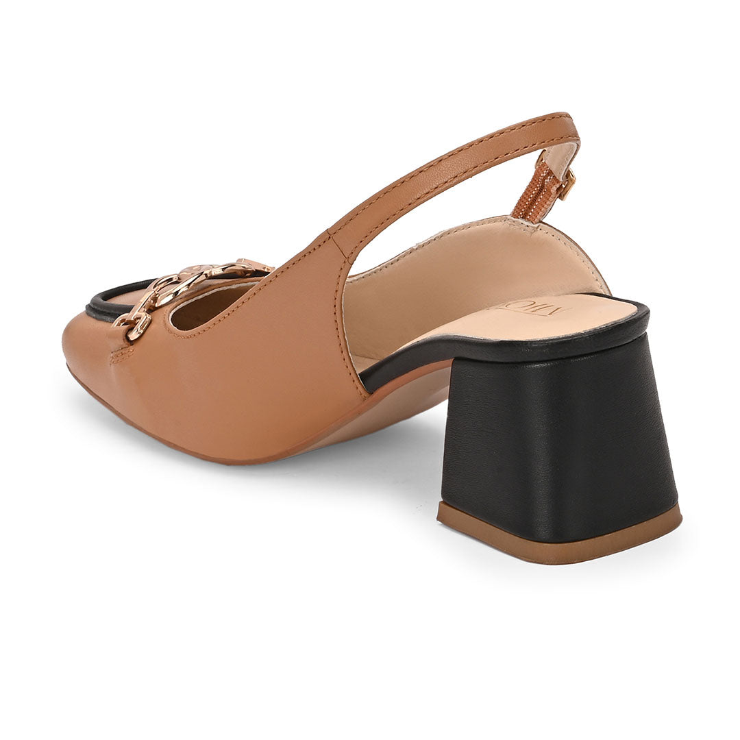 Elle Leather Block Heels