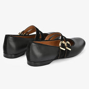 Callie Leather Strapy Ballerina