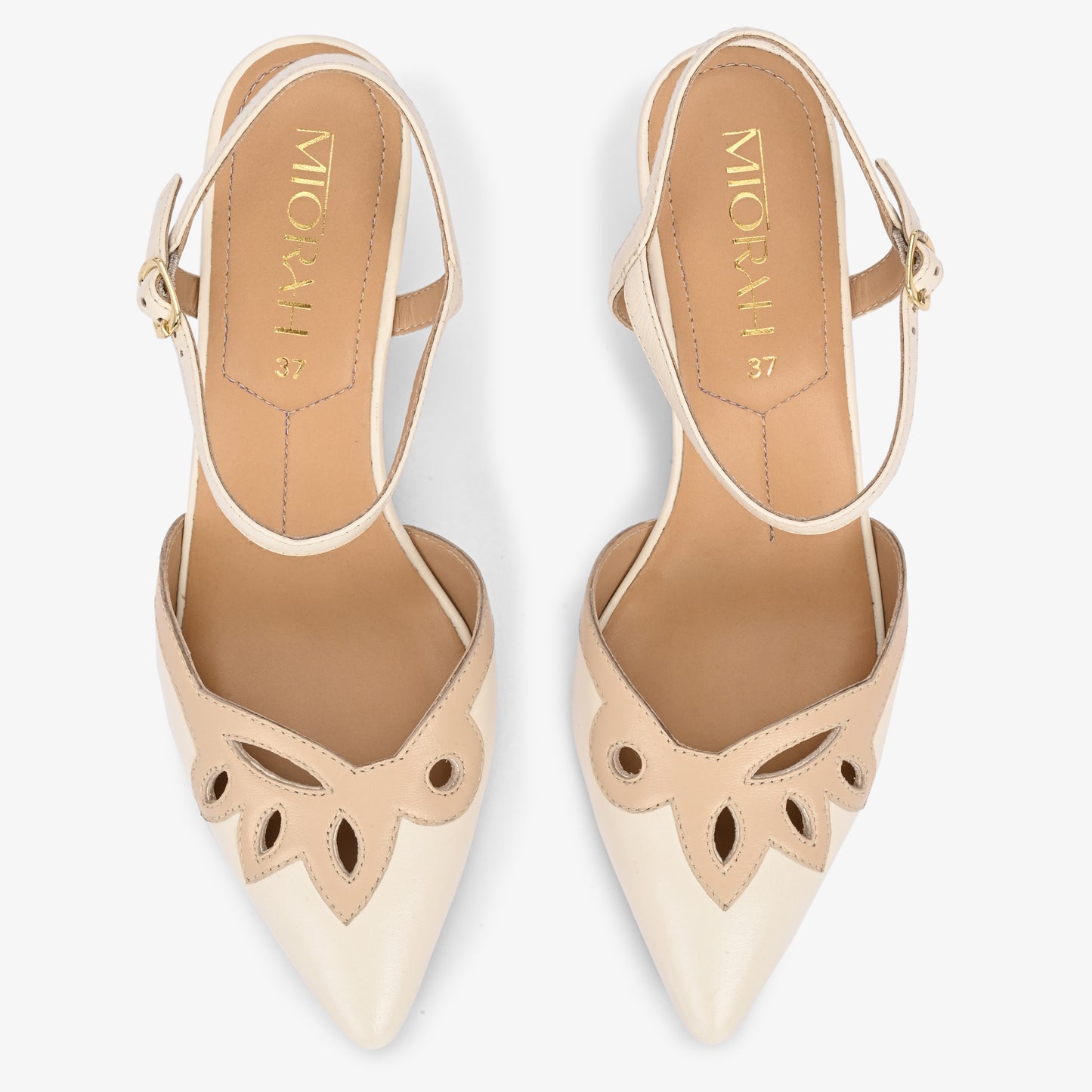 Elysia Snake Print Leather Ankle Strap Heels