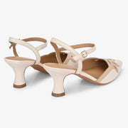 Elysia Snake Print Leather Ankle Strap Heels