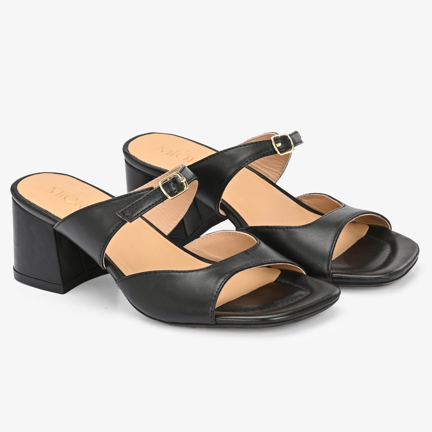 Roxy Leather Block Heels