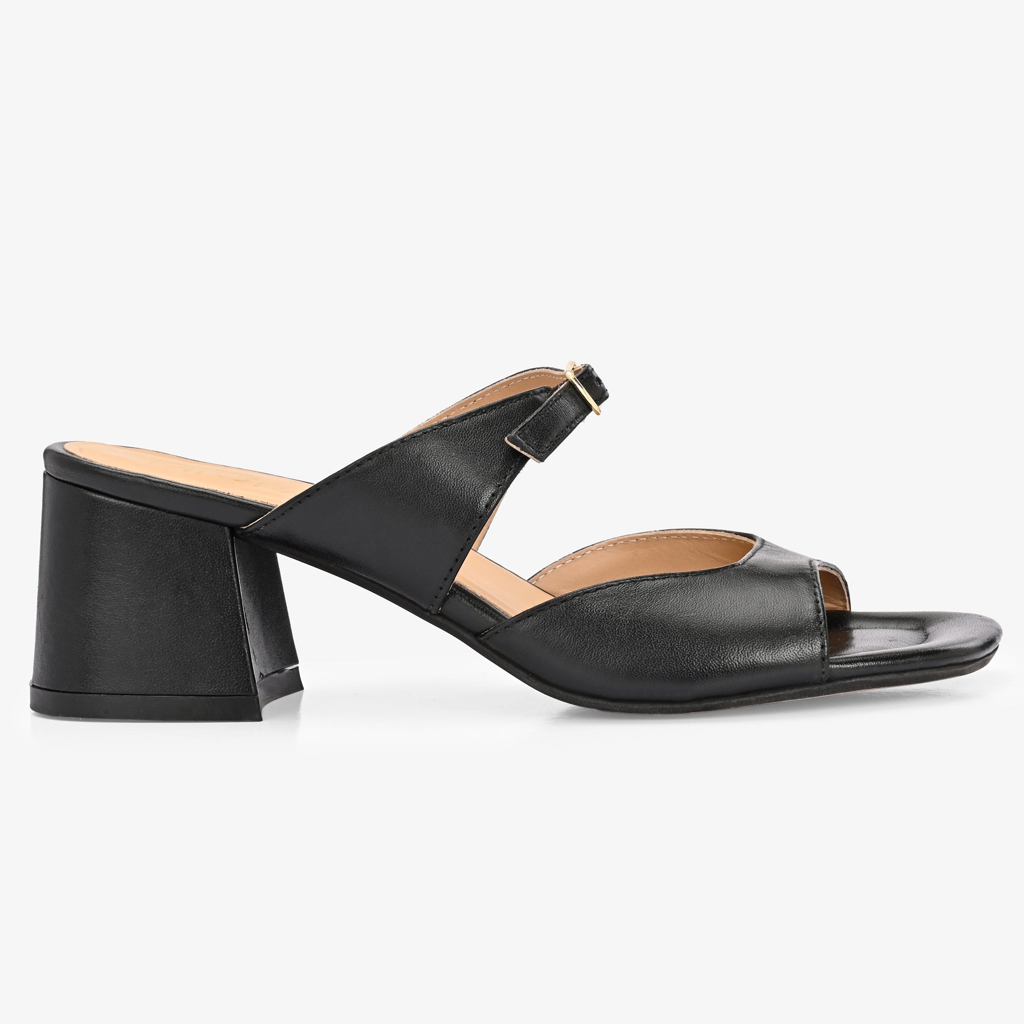 Roxy Leather Block Heels