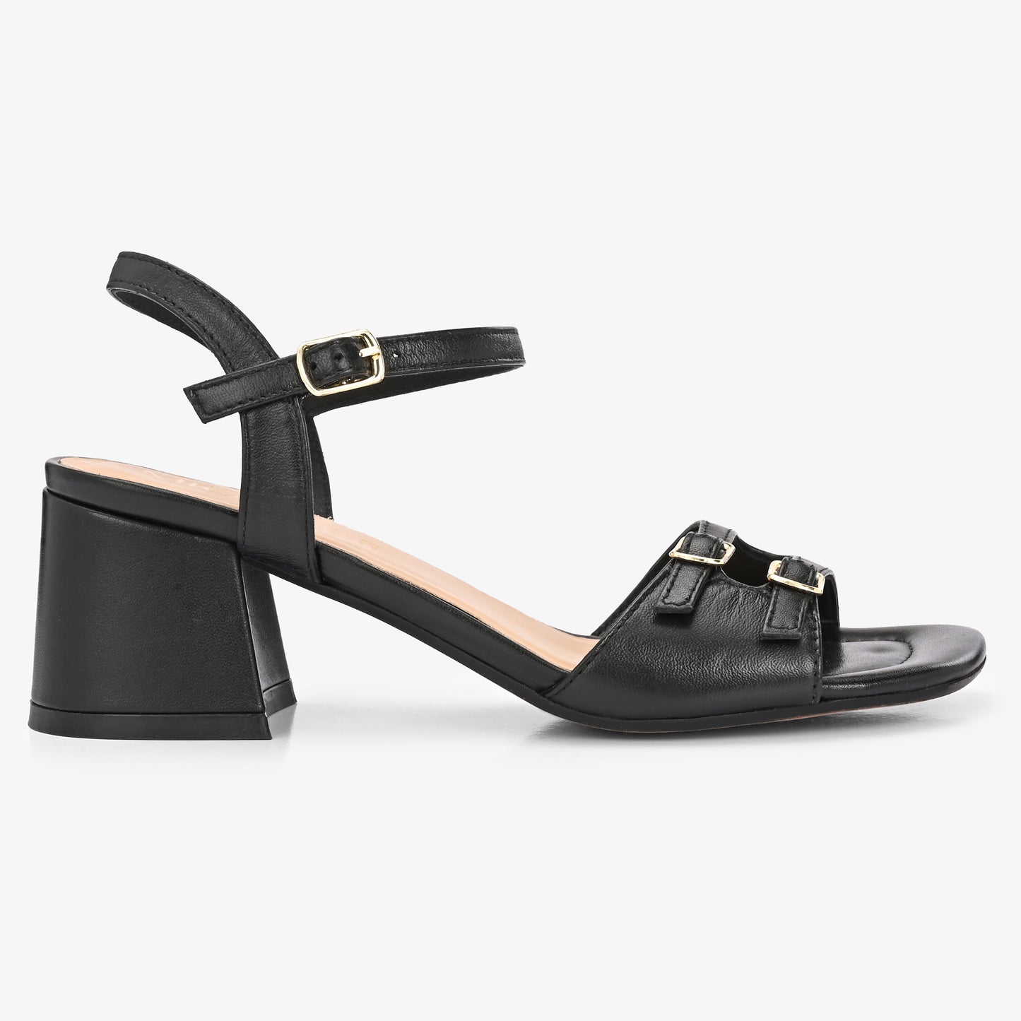 Roselle Leather Strappy Block Heels