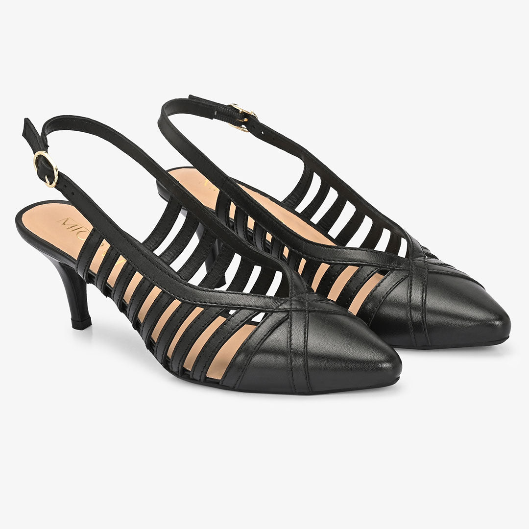 Lexa leather Strappy Heels