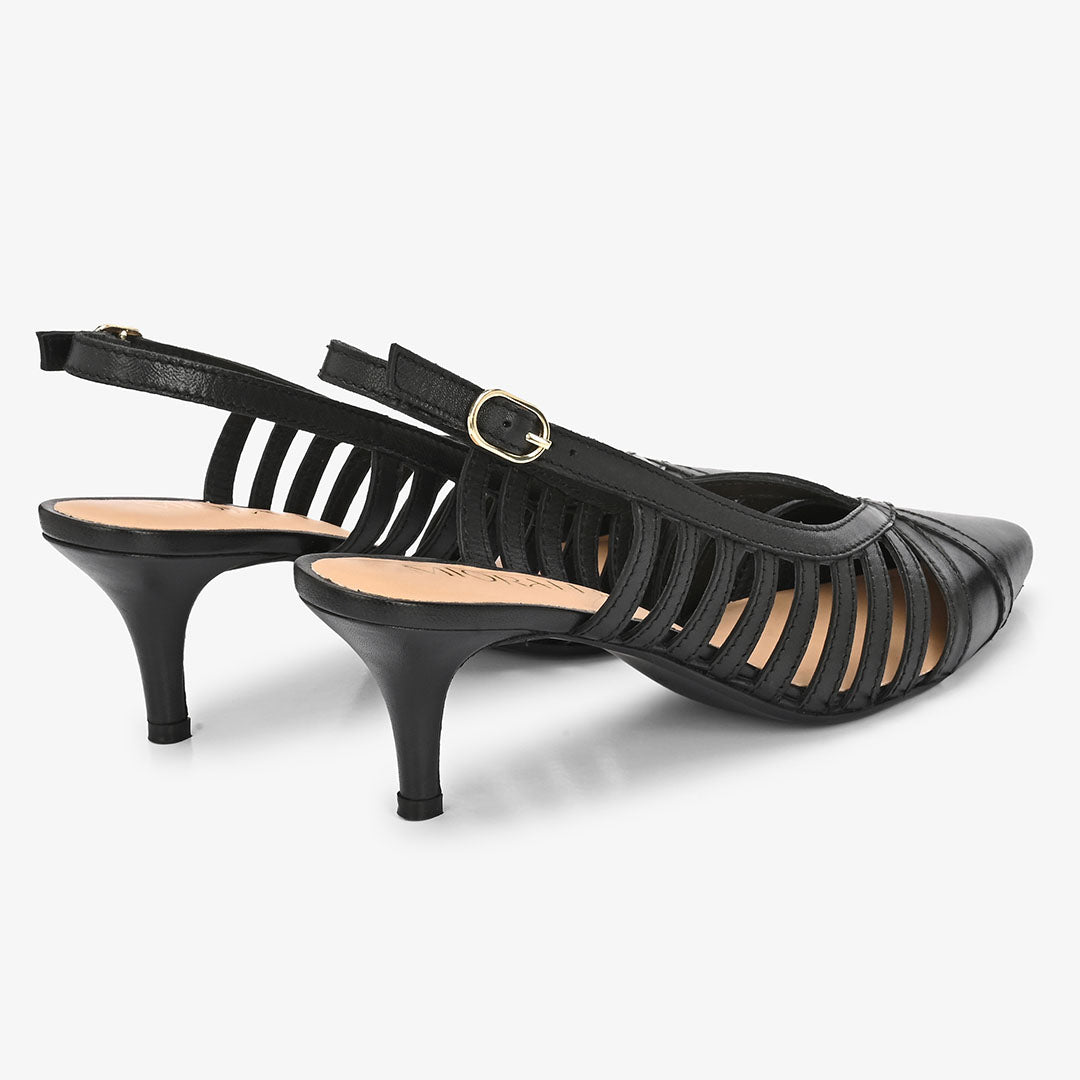 Lexa leather Strappy Heels