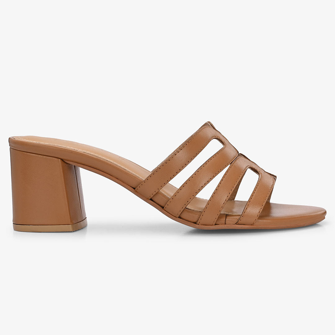 Nyssa Leather Block Heels