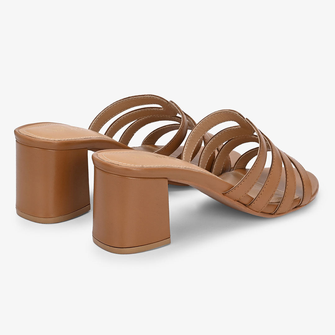 Nyssa Leather Block Heels