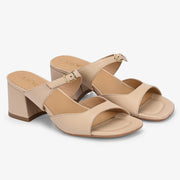 Roxy Leather Block Heels