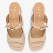 Roxy Leather Block Heels