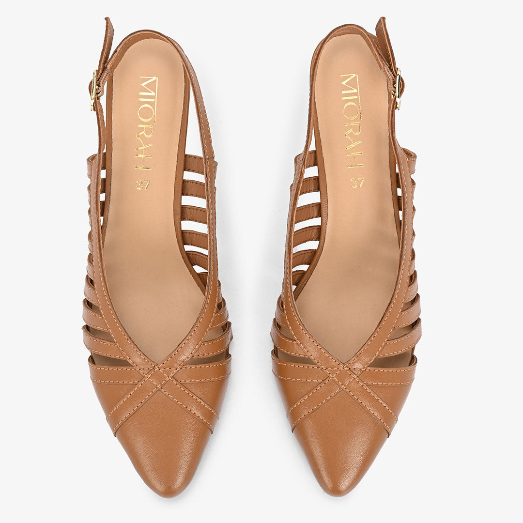 Lexa leather Strappy Heels