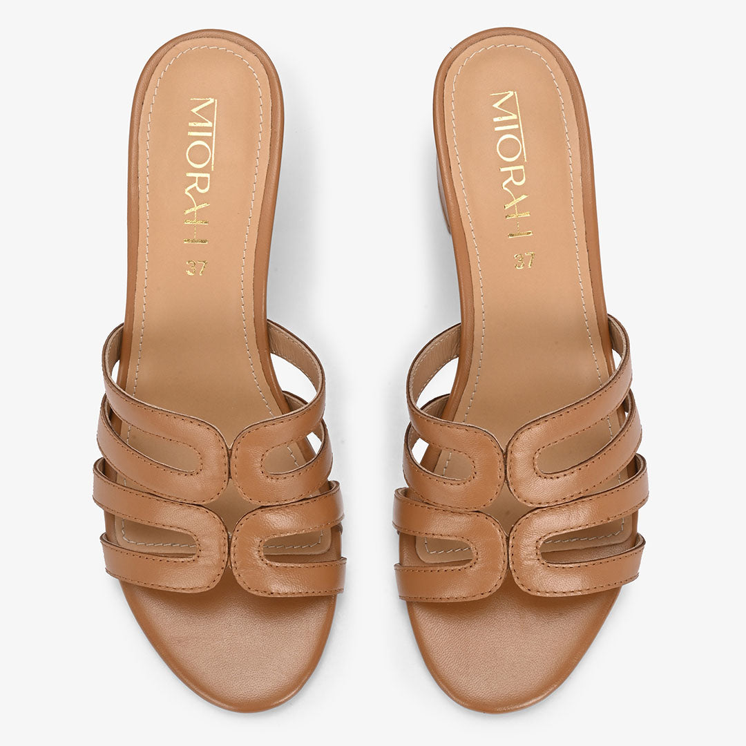Nyssa Leather Block Heels