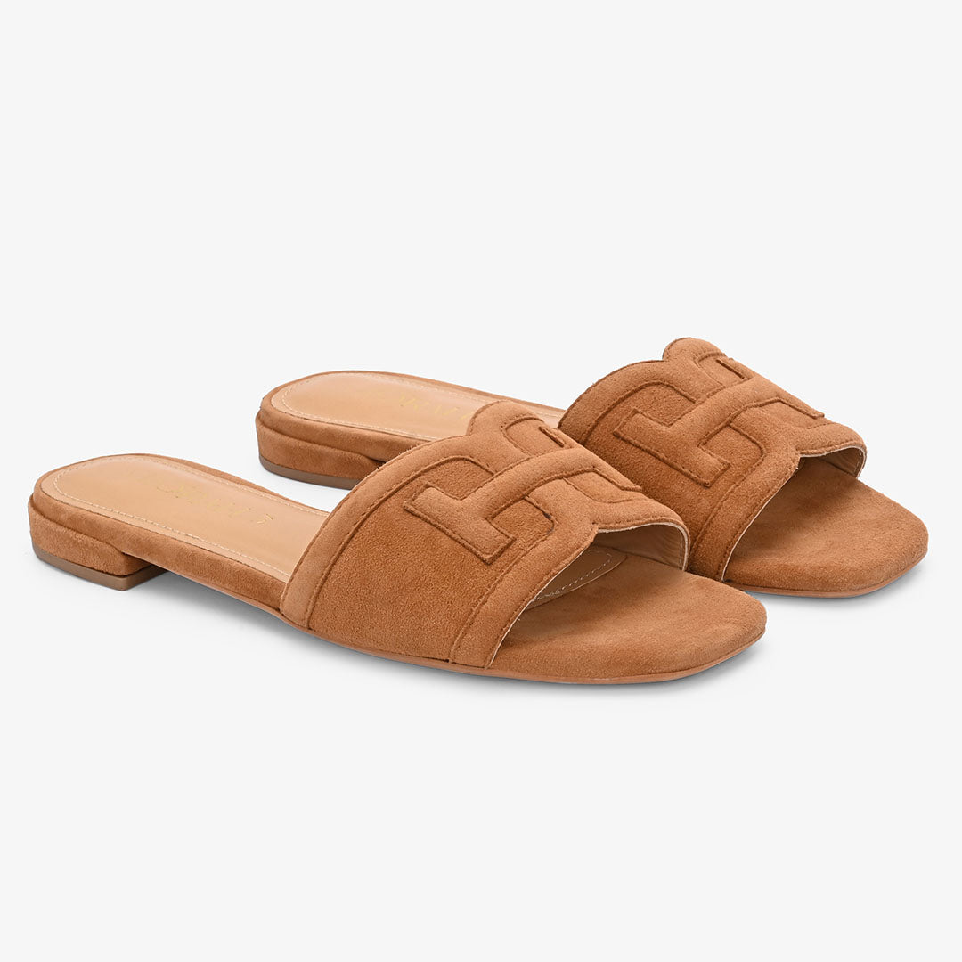 Kiara Suede Leather Comfort Flats