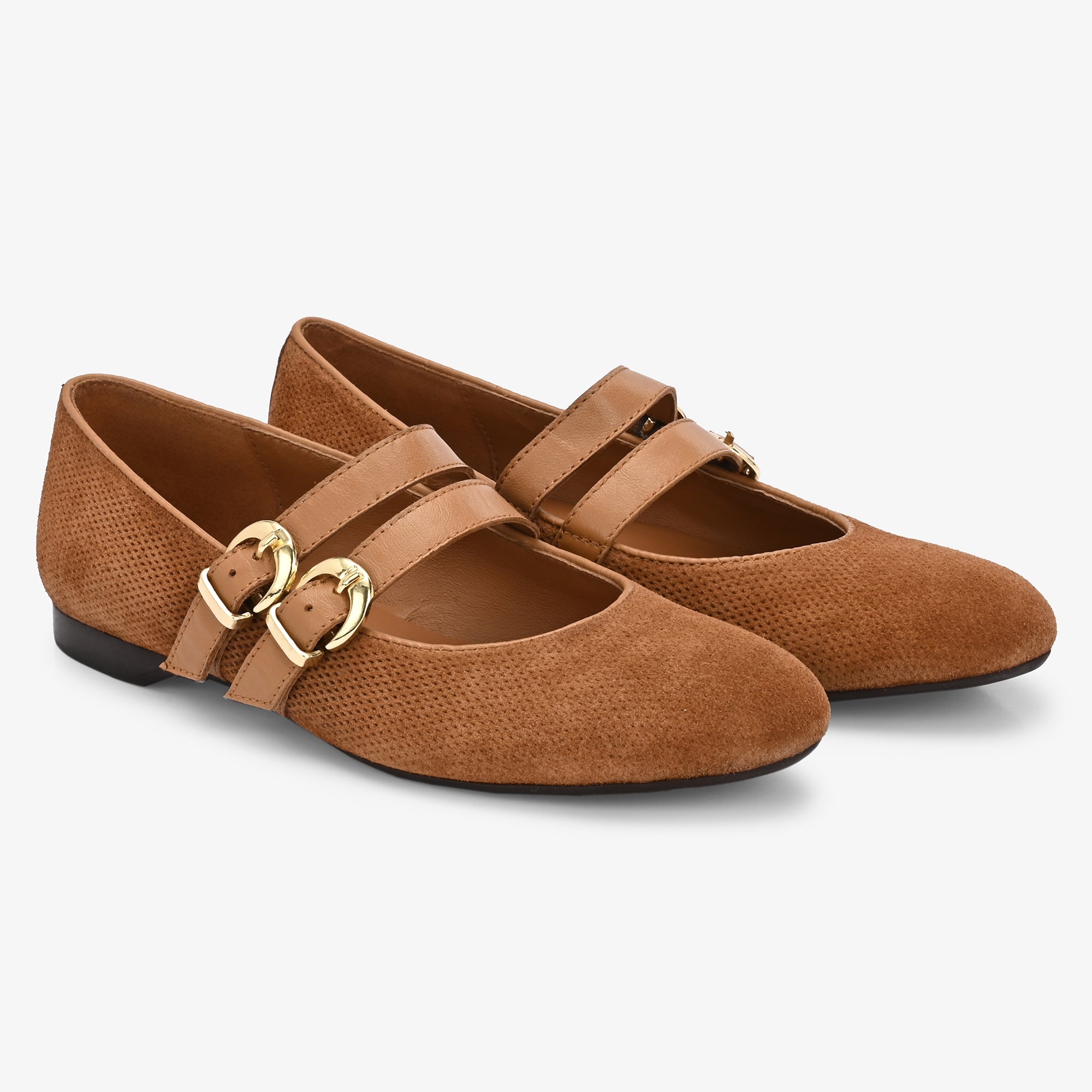 Callie Leather Strapy Ballerina