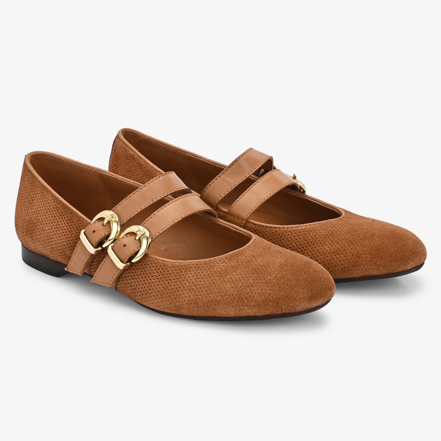 Callie Leather Strapy Ballerina