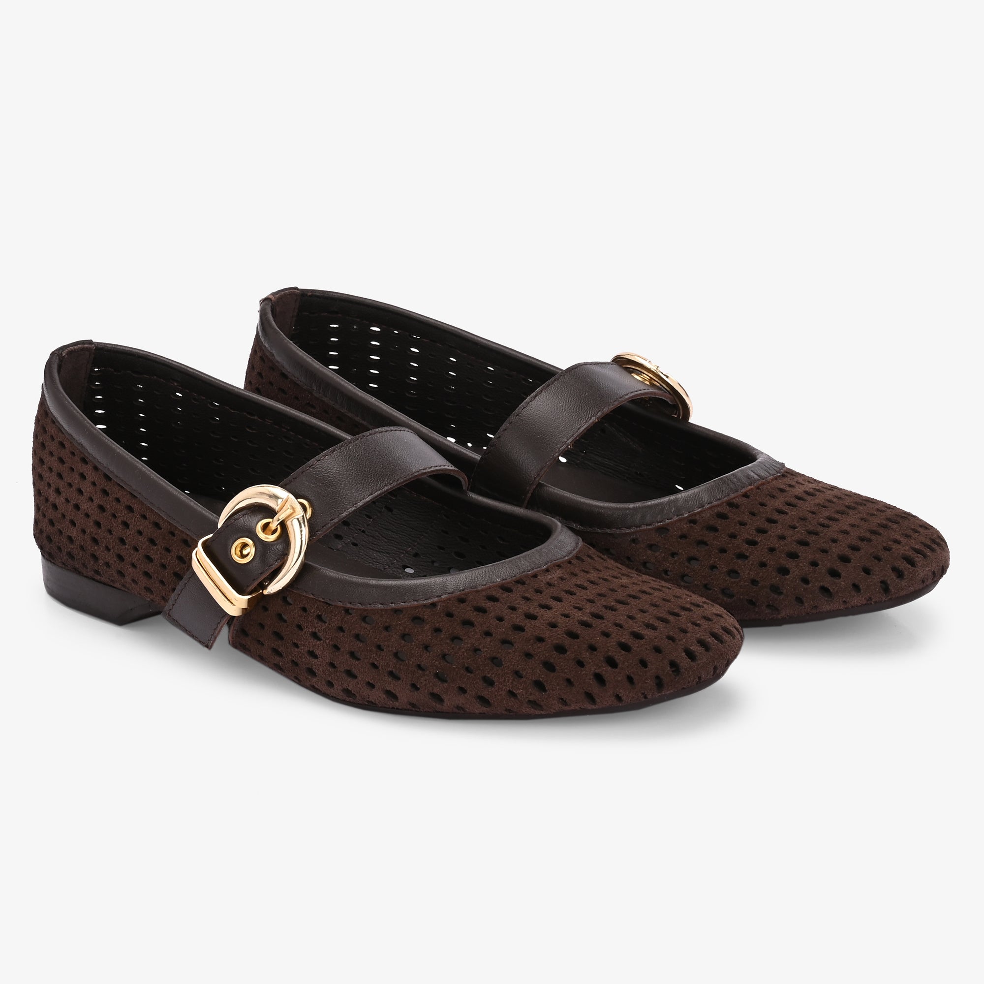Juno Leather Strapy Ballerina