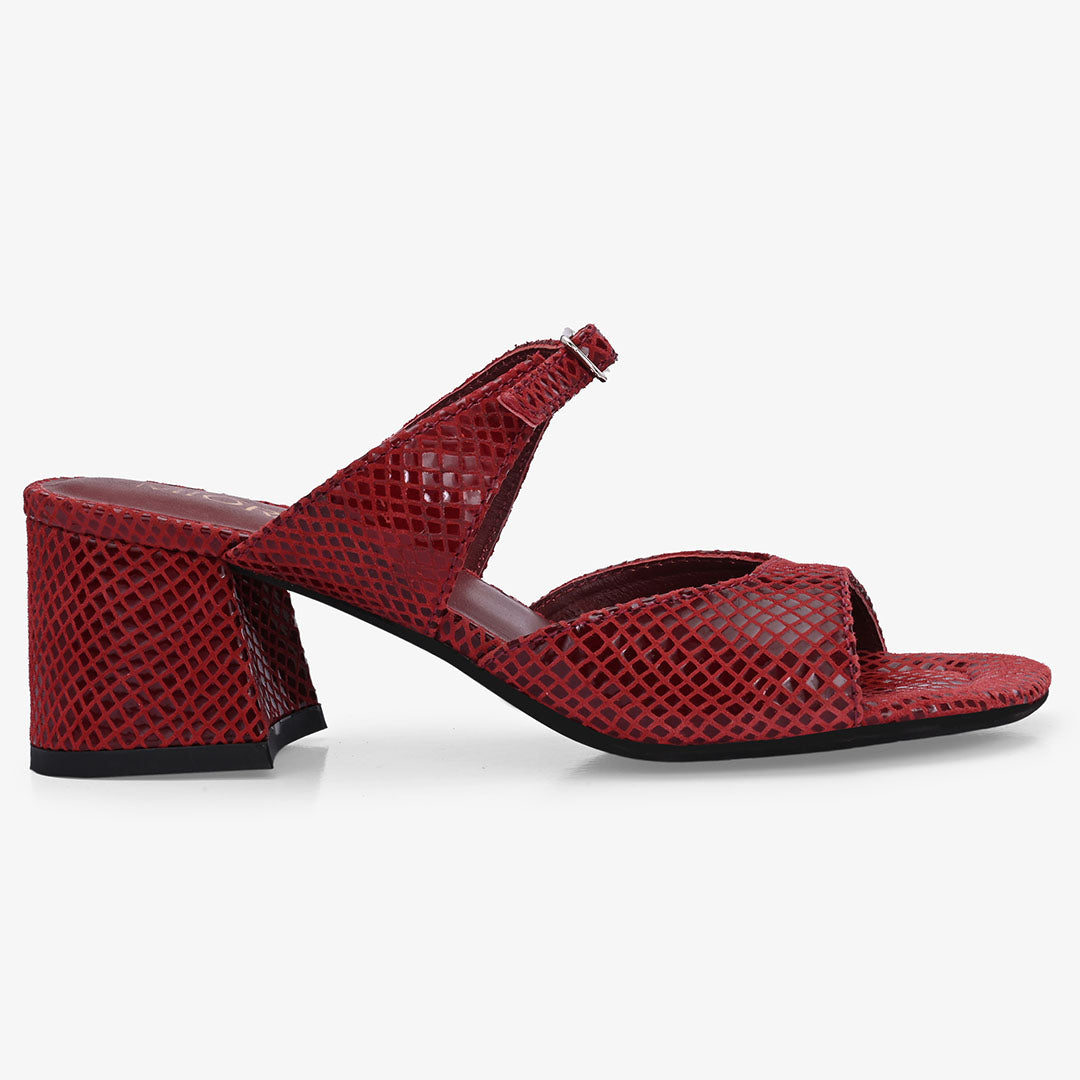 Roxy Leather Block Heels