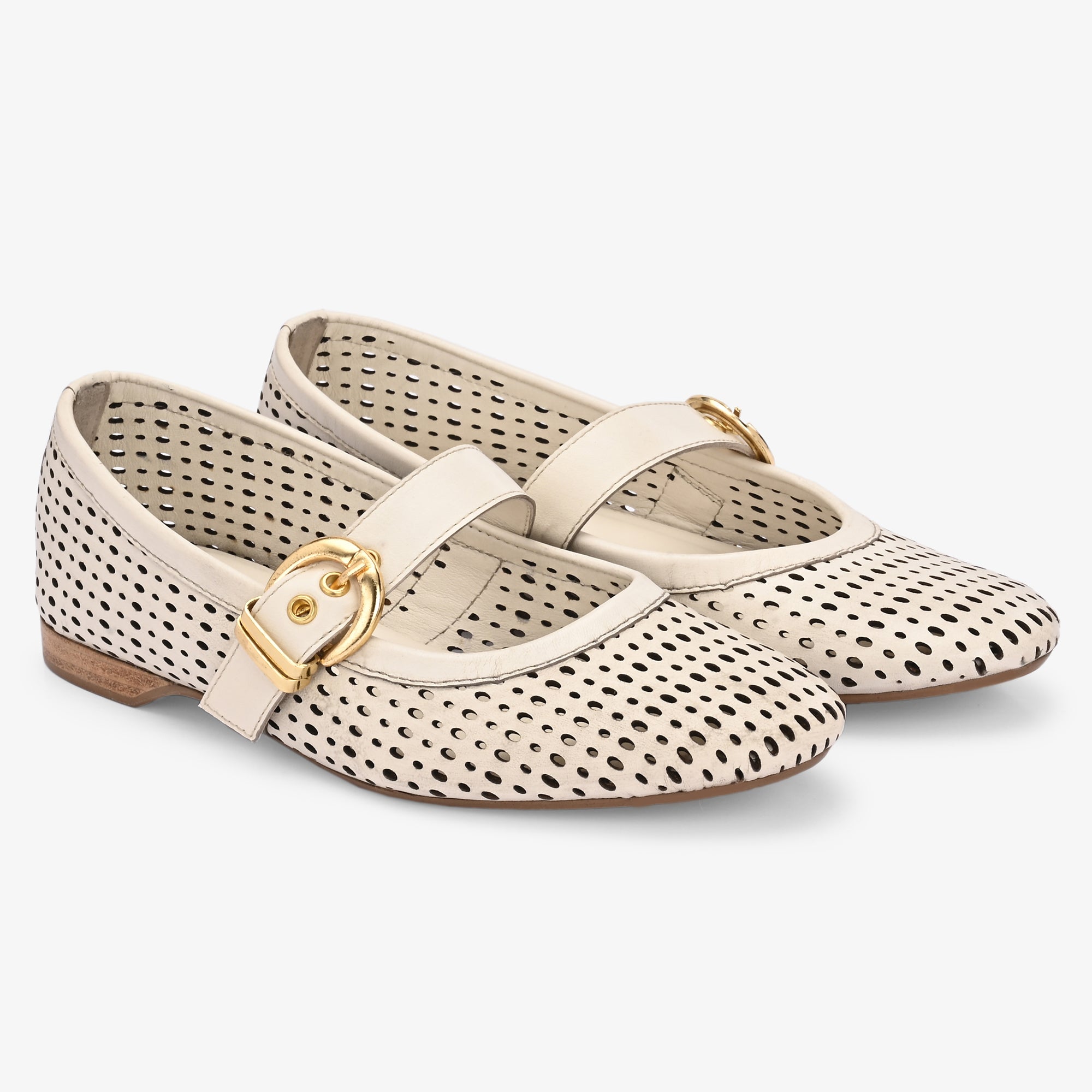 Juno Leather Strapy Ballerina