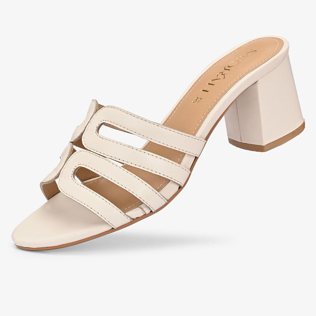 Nyssa Leather Block Heels