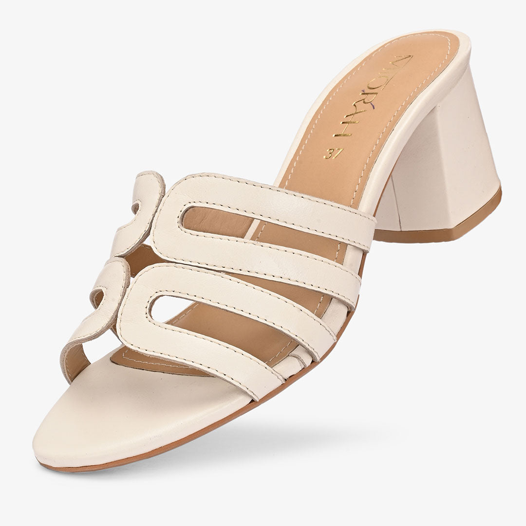 Nyssa Leather Block Heels