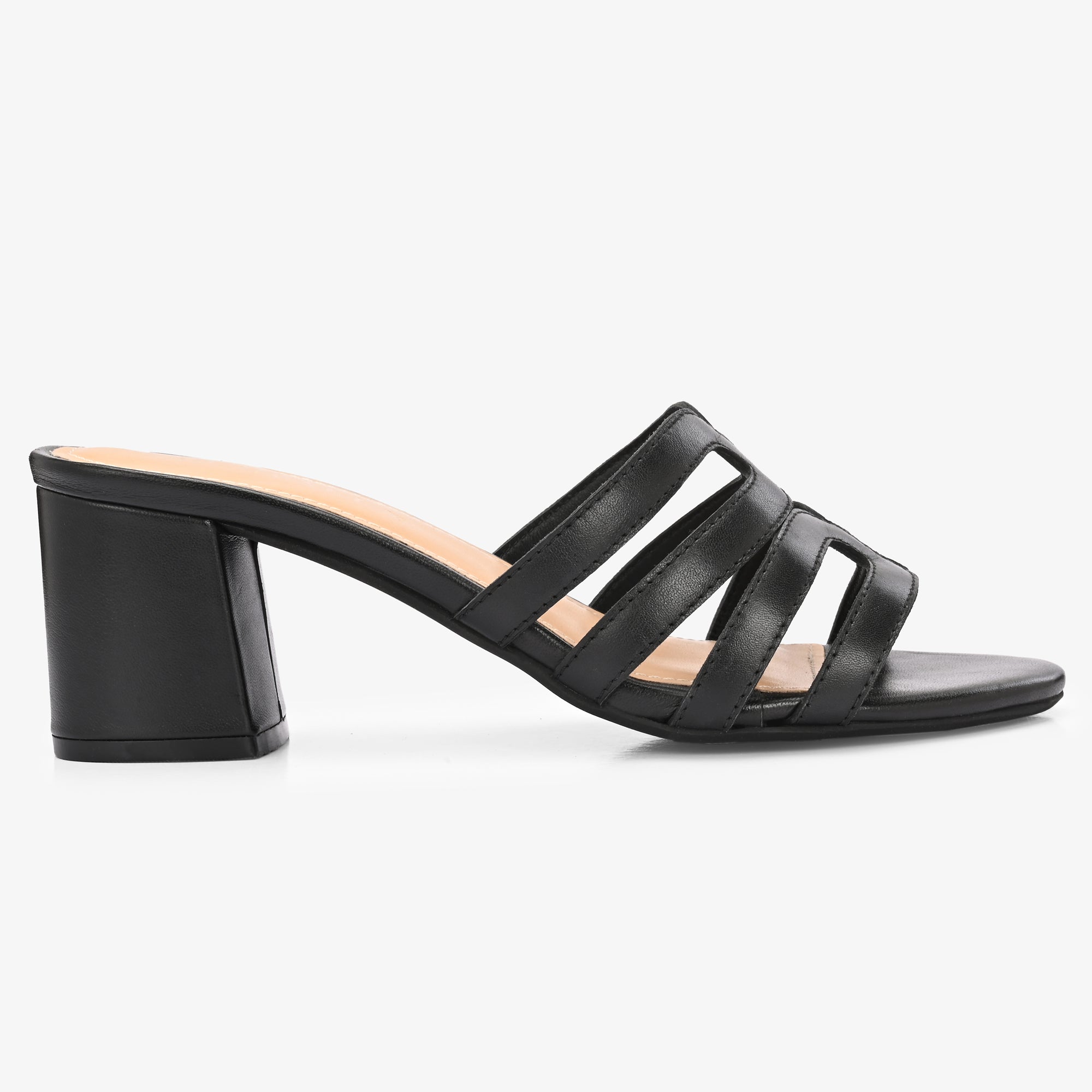 Nyssa Leather Block Heels