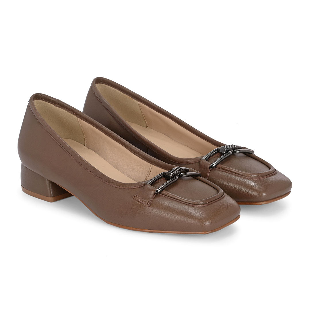 Mystic Leather Mid Block Heels