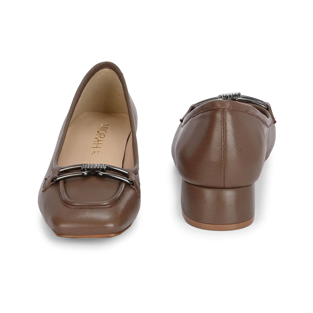Mystic Leather Mid Block Heels