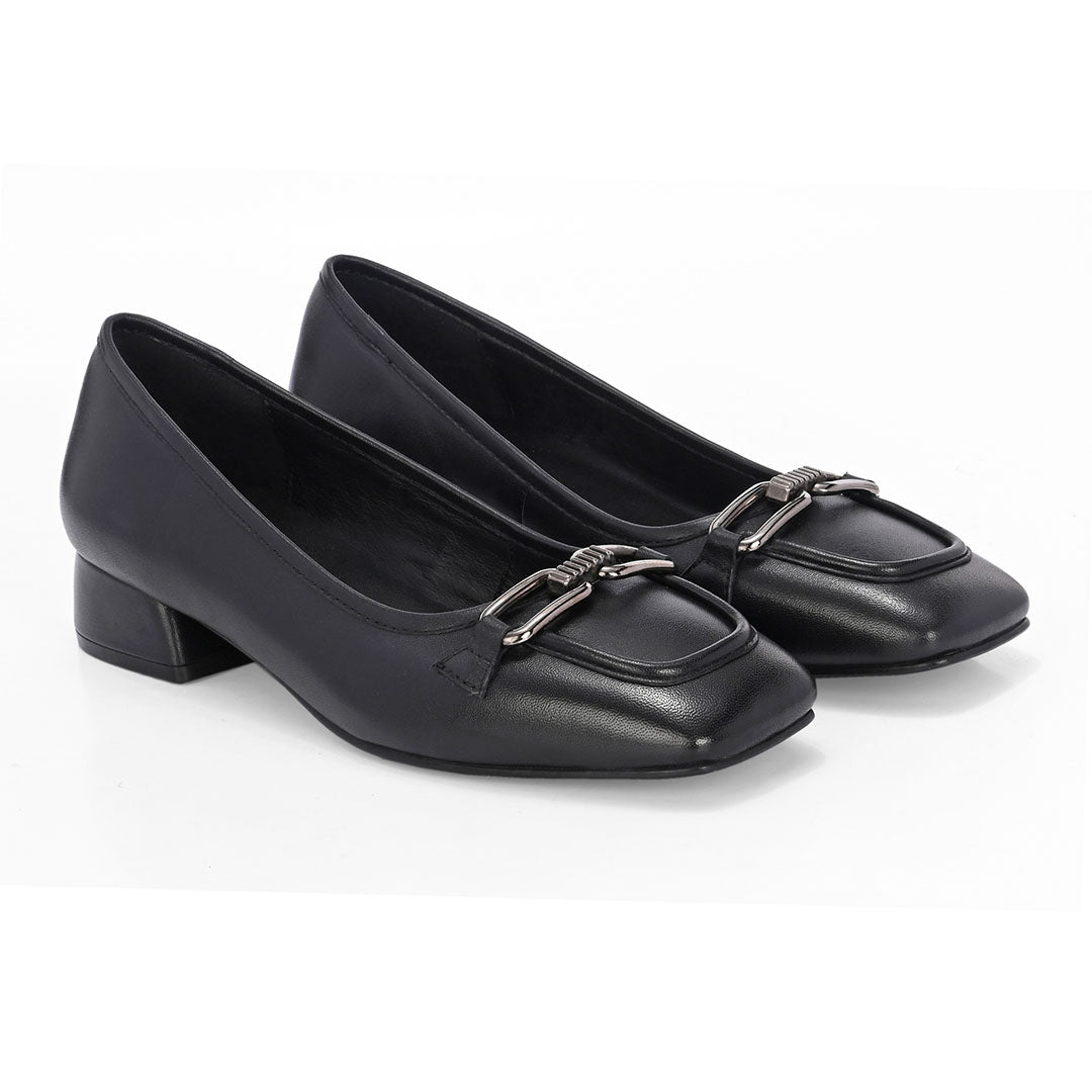 Mystic Leather Mid Block Heels