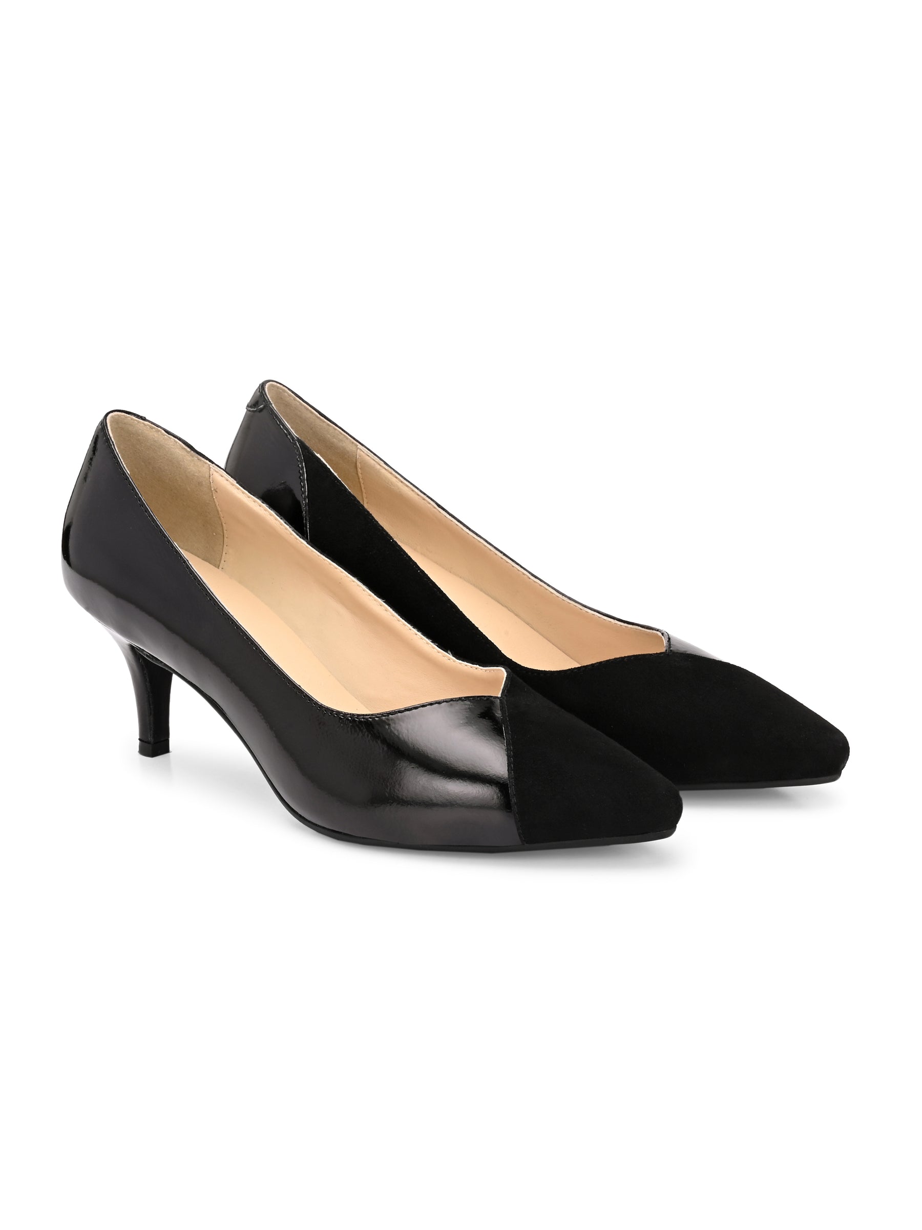 Kylie Black Leather Pumps