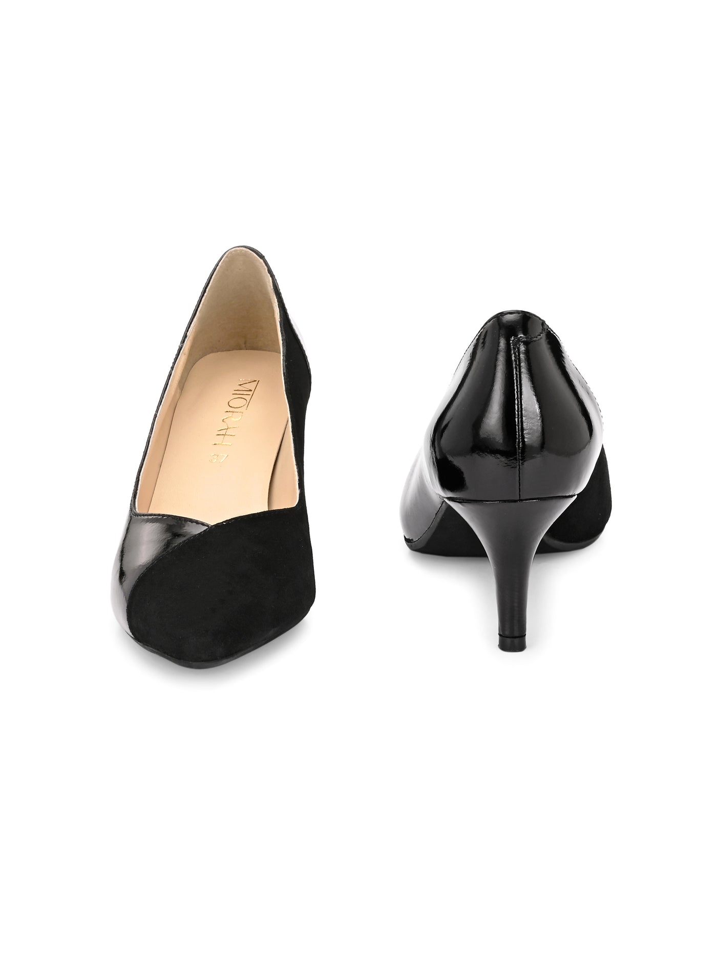 Kylie Black Leather Pumps