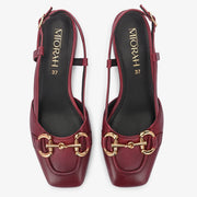 Majestic Leather Block Heels