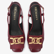 Astra Leather Block Heels