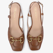 Majestic Leather Block Heels