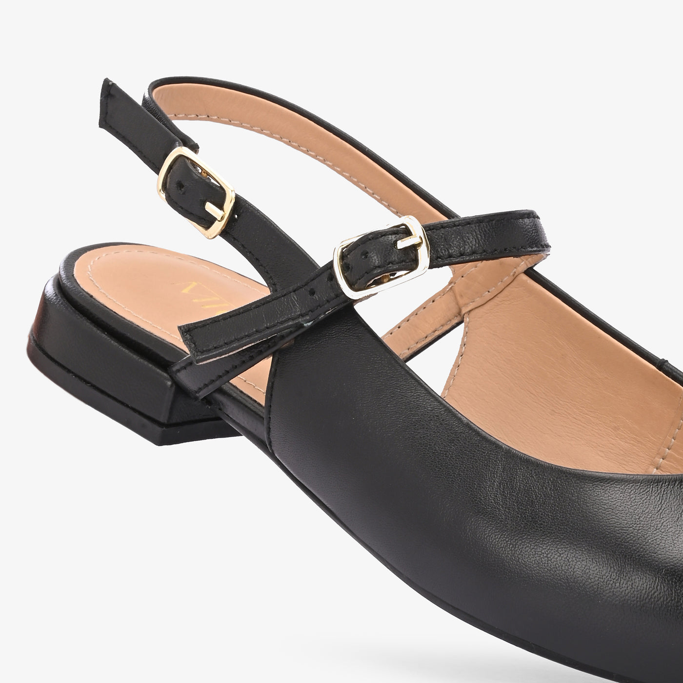 Avira Women Embellished Leather Sling Back Flat heel