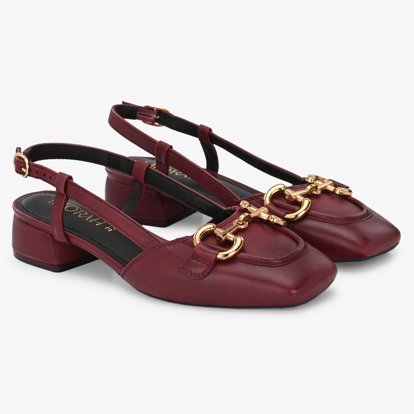 Majestic Leather Block Heels