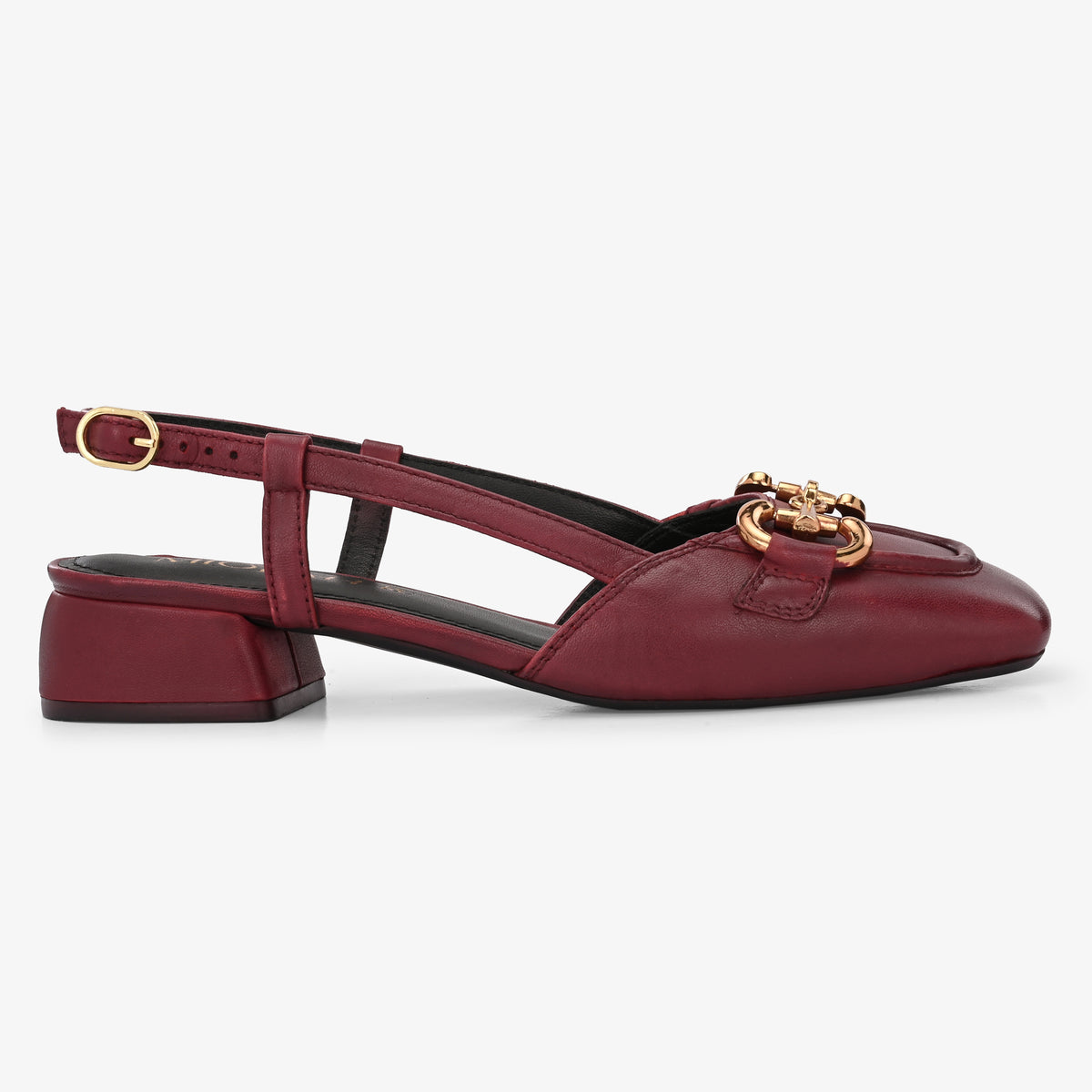 Majestic Leather Block Heels