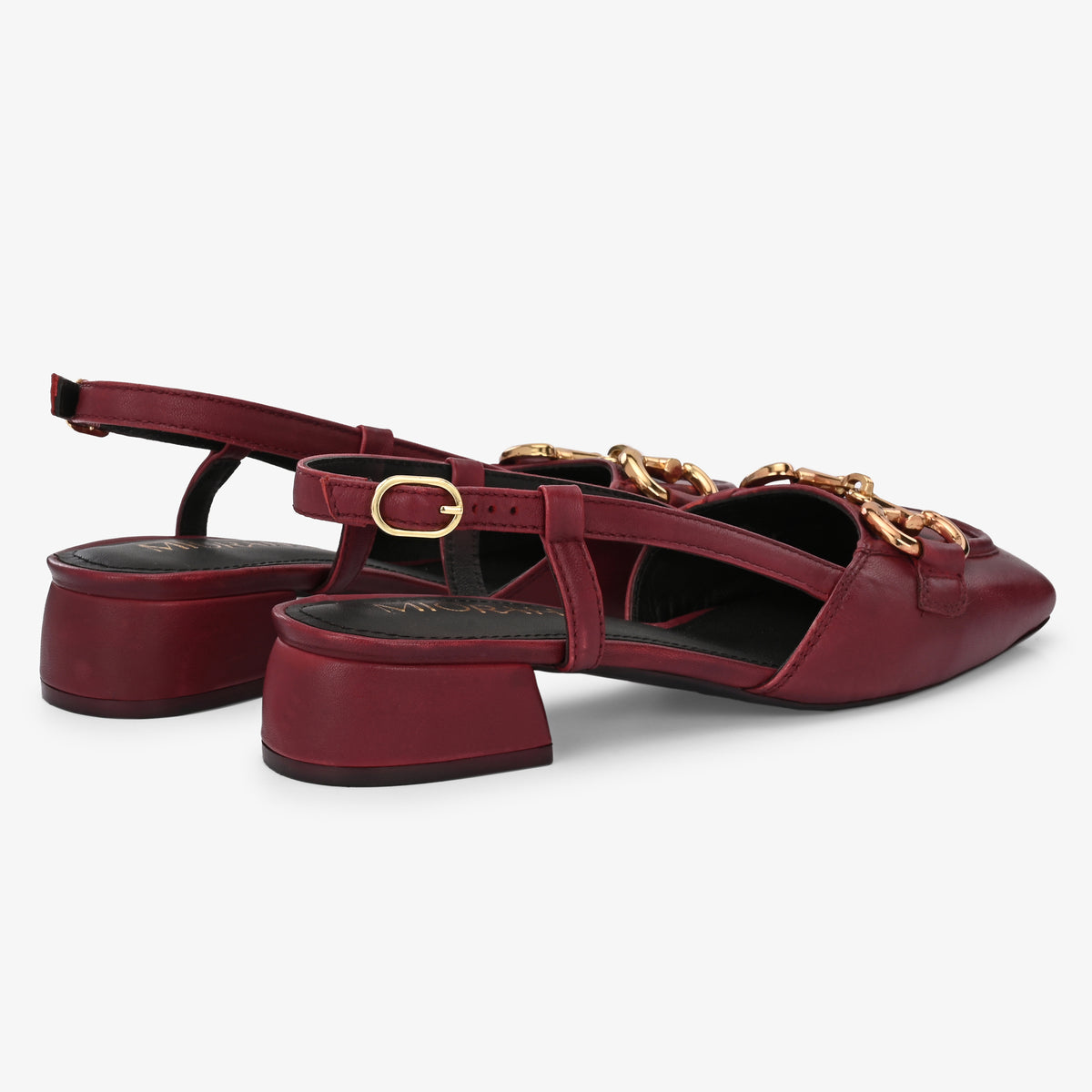 Majestic Leather Block Heels