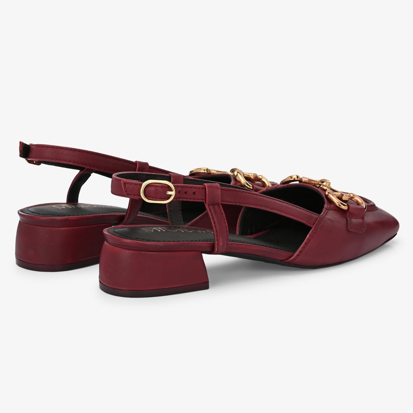 Majestic Leather Block Heels