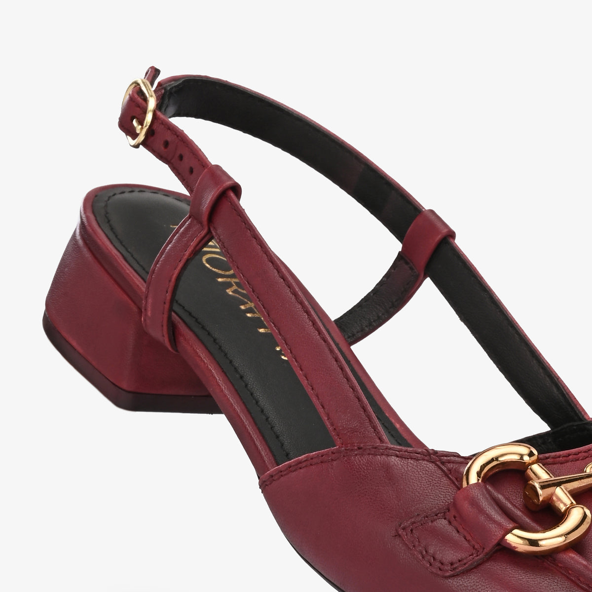 Majestic Leather Block Heels