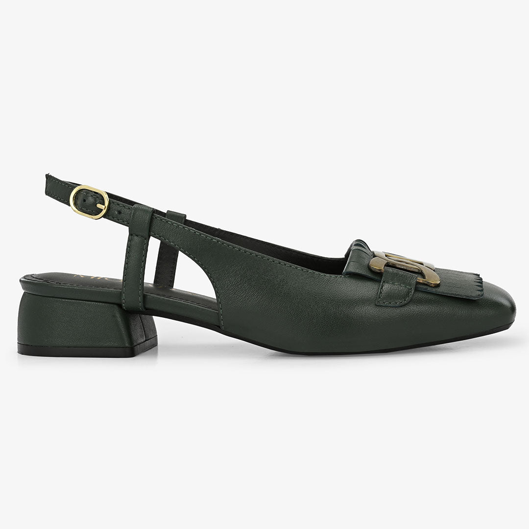 Astra Leather Block Heels
