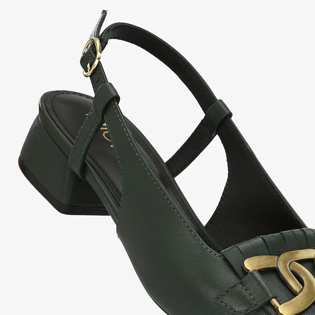 Astra Leather Block Heels